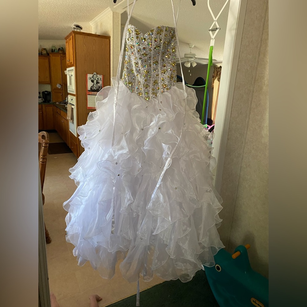 White prom dress